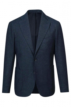Slim body navy plain blazer