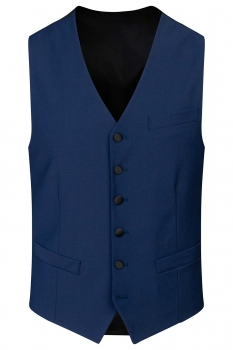 Slim body blue plain waistcoat