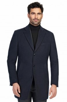 Palton bleumarin uni
