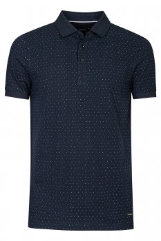 Tricou slim bleumarin print geometric