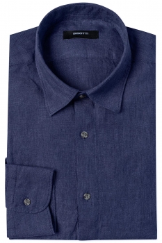Slim body purple plain shirt