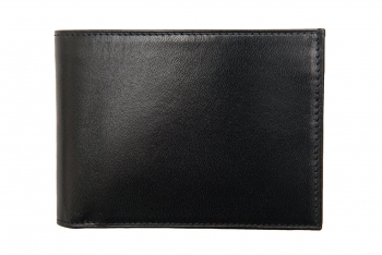 Wallet black genuine leather