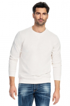 Slim body white sweater