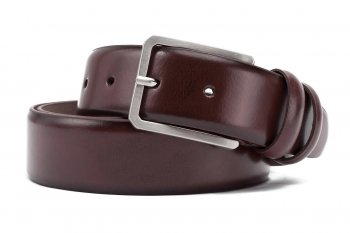 Belt burgundy genuine leather