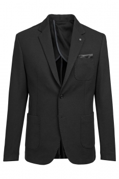 Slim body black plain blazer