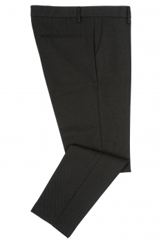Slim body black plain trousers