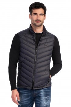 Pulover regular negru guler rotund