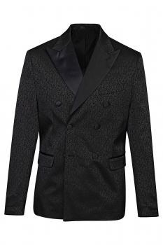 Slim body black floral blazer