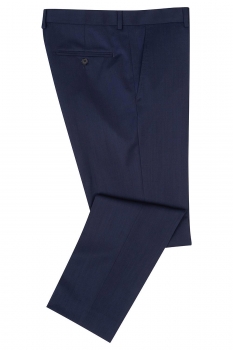 Slim albastru uni pantaloni