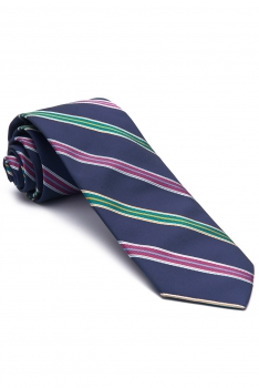 Cravata bleumarin cu dungi