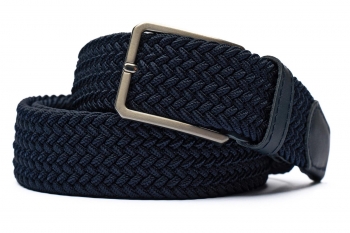 Belt blue textil elastic,piele
