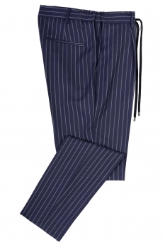 Slim body blue stripe trousers