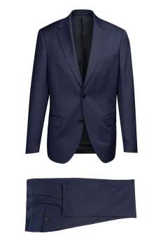 Slim body blue plain suit