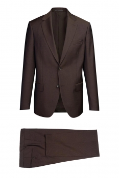 Slim body brown plain suit