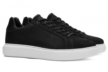 Black genuine leather shoes