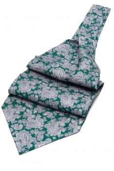  ascot clasic matase naturala verde print floral