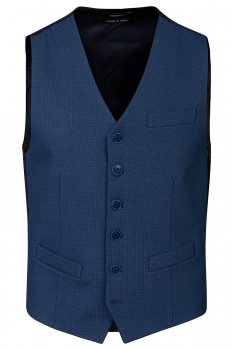 Slim body blue plain waistcoat