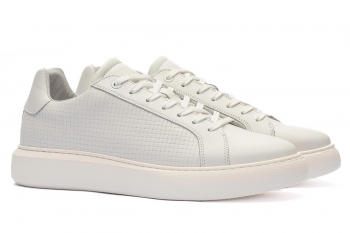 White genuine leather shoes