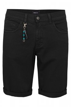 Pantaloni scurti slim negri uni