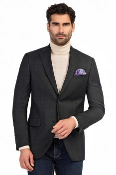 Slim body black carouri blazer