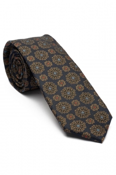 Poliester tesut navy floral