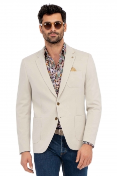 Slim bej uni sacouri