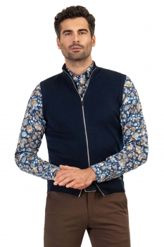 Slim body navy plain waistcoat
