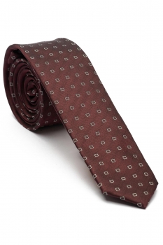 Poliester tesut burgundy geometric