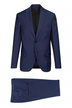 Slim body blue plain suit