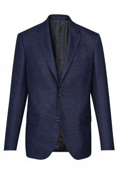 Slim body navy plain blazer