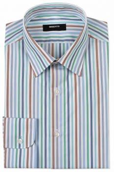 Slim body white stripe shirt