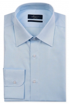 Shaped light blue plain shirt