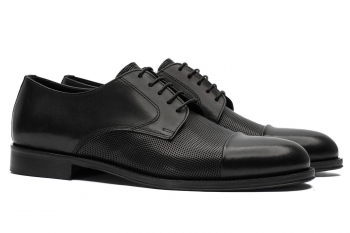 Black genuine leather shoes