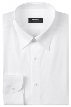 Shaped white plain shirt