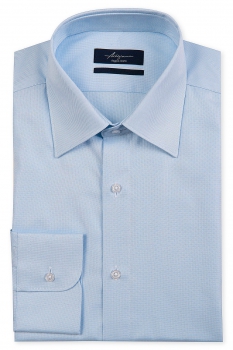 Shaped Light blue Plain Shirt
