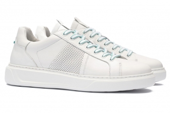 Sneakers albi piele naturala