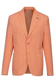 Slim body orange plain blazer