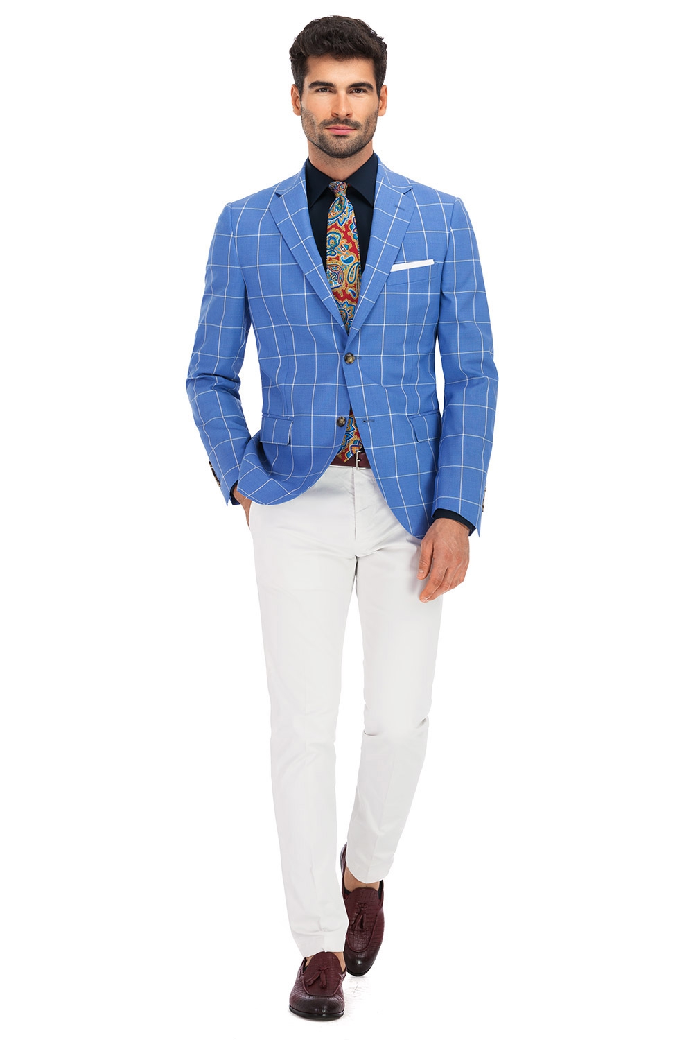 Sacou Conti Bleu In Carouri Bigotti Ro Vbscww3ei90611192