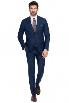 Slim body blue carouri suit