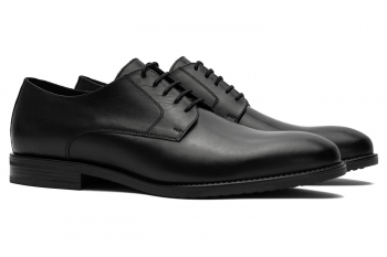 Black genuine leather shoes