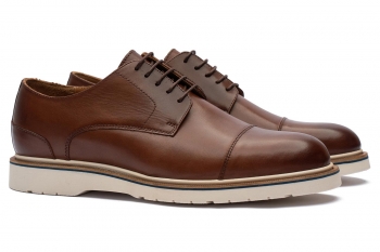 Brown genuine leather shoes