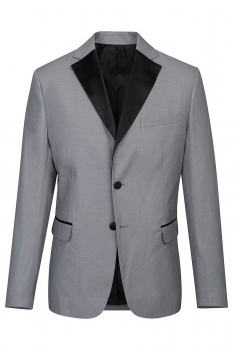 Slim body grey plain blazer