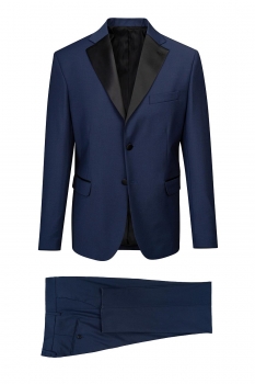 Slim body blue plain suit