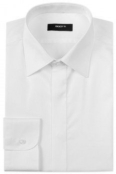 Shaped white plain shirt