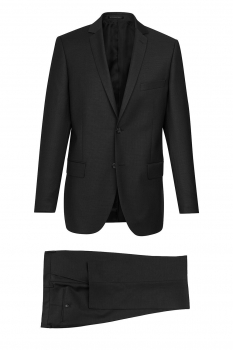 Slim body black plain suit