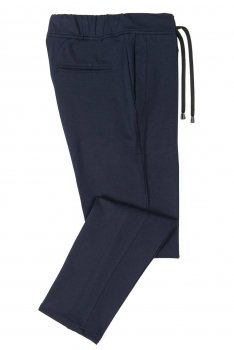 Pantaloni slim bleumarin uni