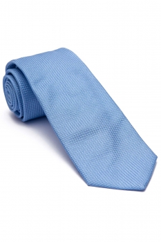 Cravata Matase tesuta Bleu Uni