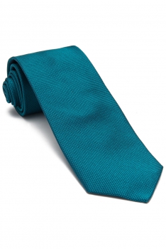 Cravata matase tesuta albastra uni