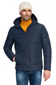Geaca slim bleumarin uni