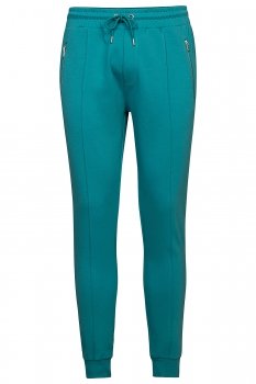 Pantaloni trening slim bleu uni